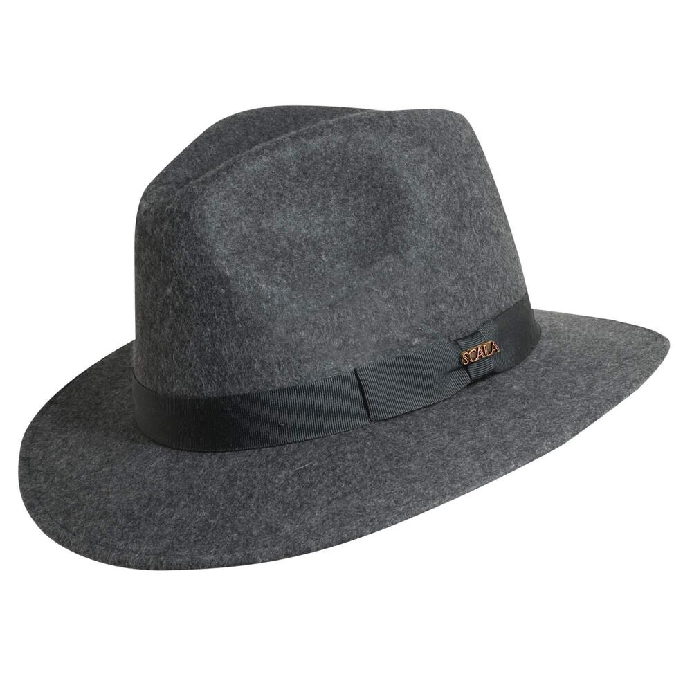 3825 Classico 's Crushable Felt Safari Hat Charcoal